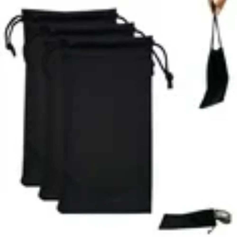 3ct Black MicroFiber‎ Sunglass Eyeglasses Carrying Pouch Case Bag Storage Sleeve